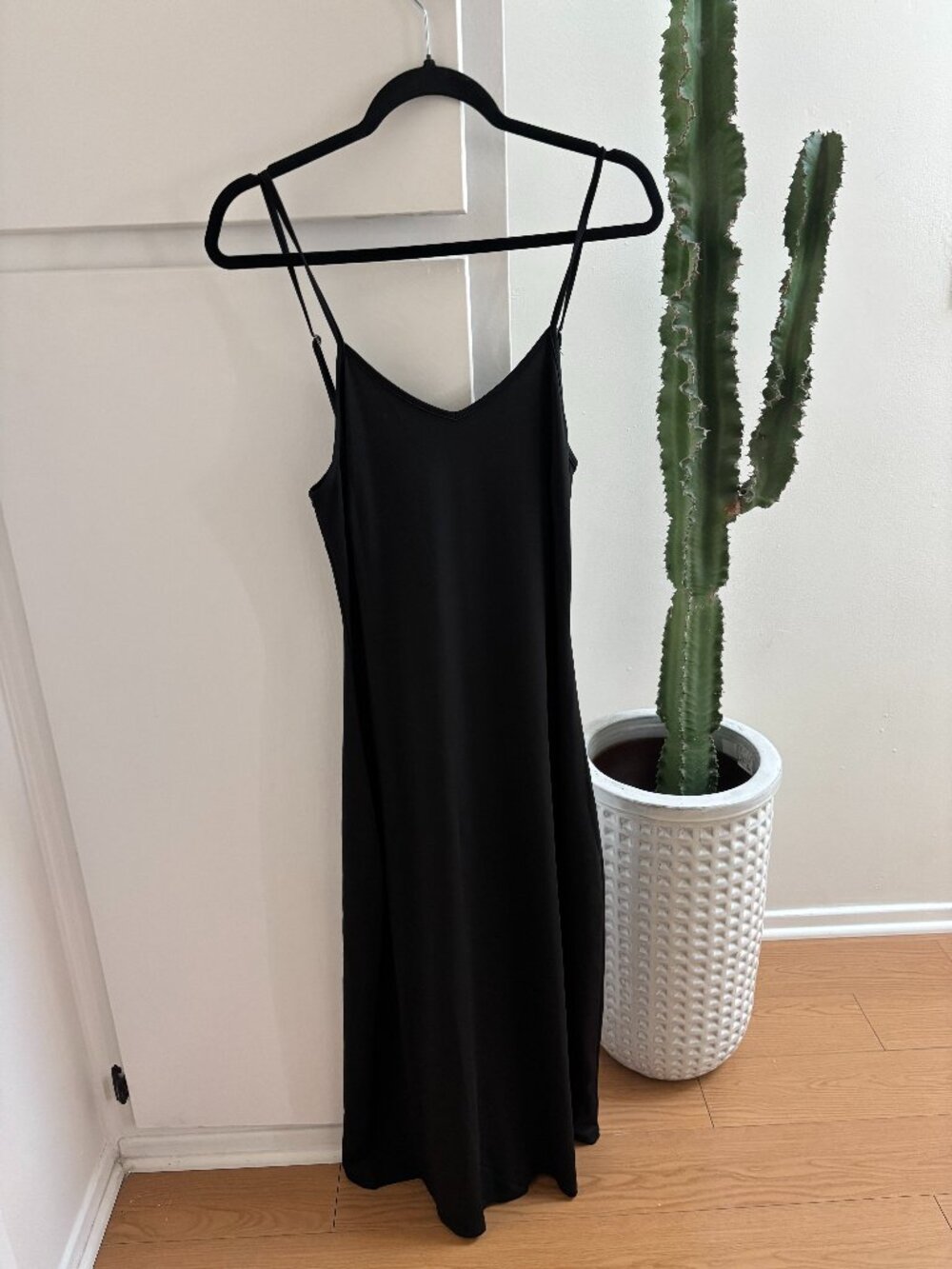 Black slip dress